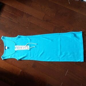 Venus Turquoise Ribbed Tank Dress- Sz XS.  NWOT